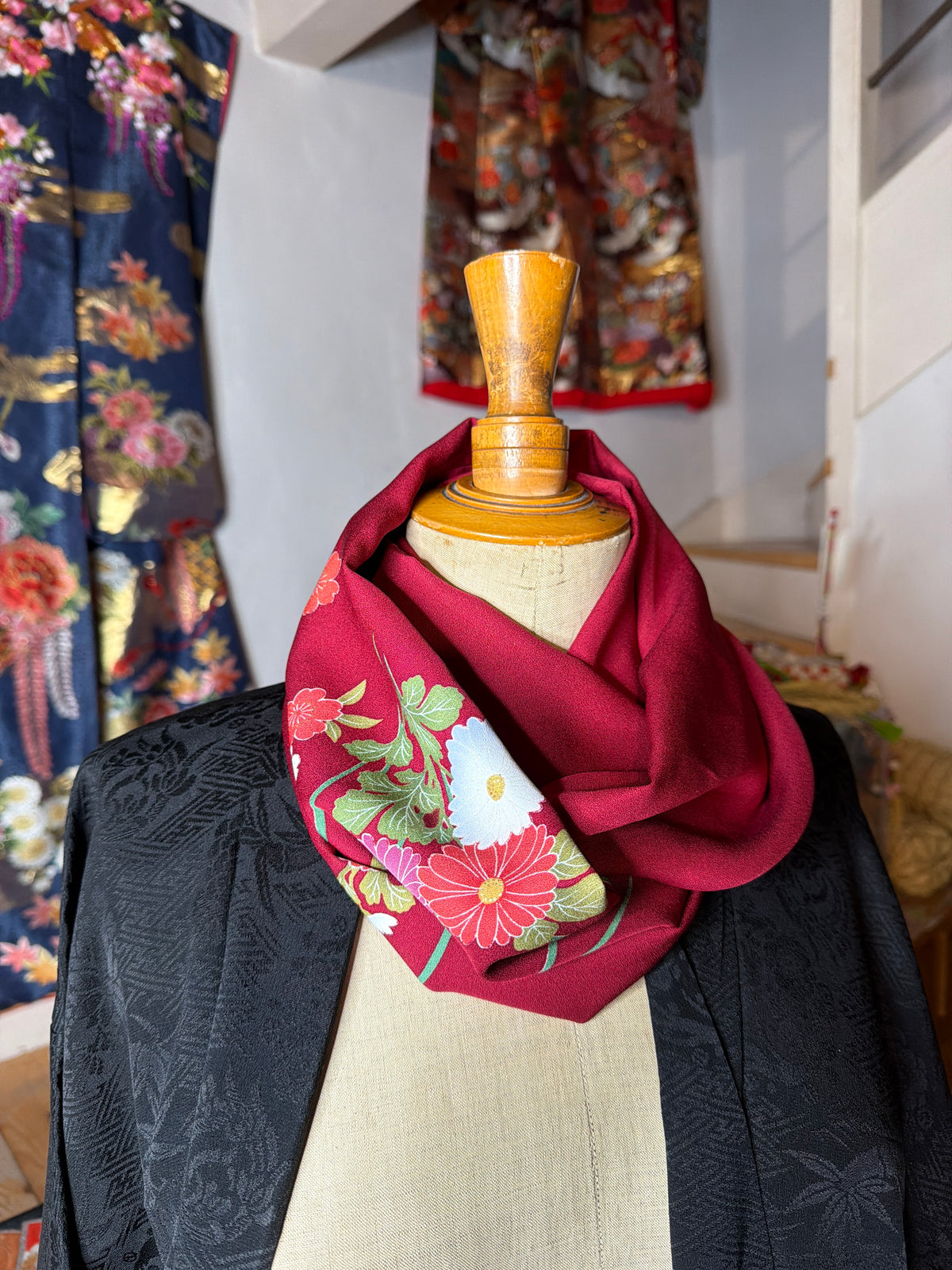 Tour de cou Snood furisode kimono japonais en oie Neuf