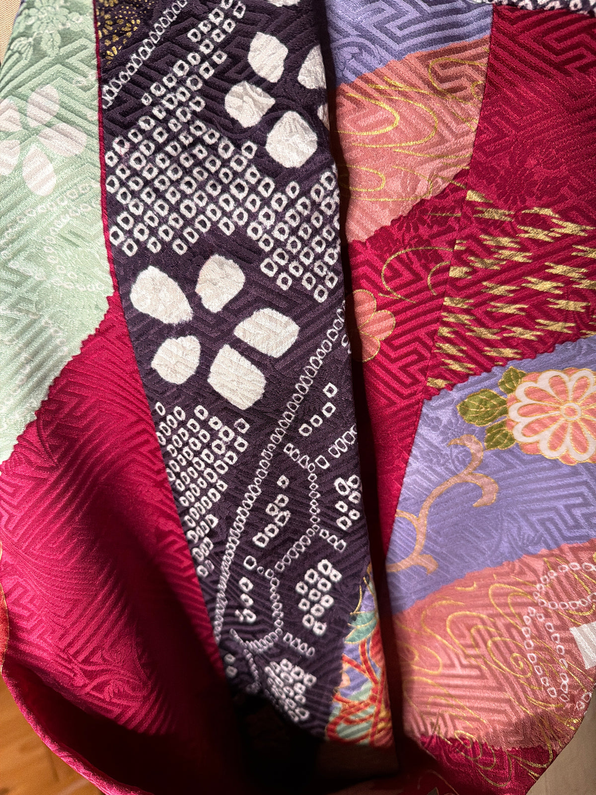 Tour de cou snood furisode kimono japonais en soie