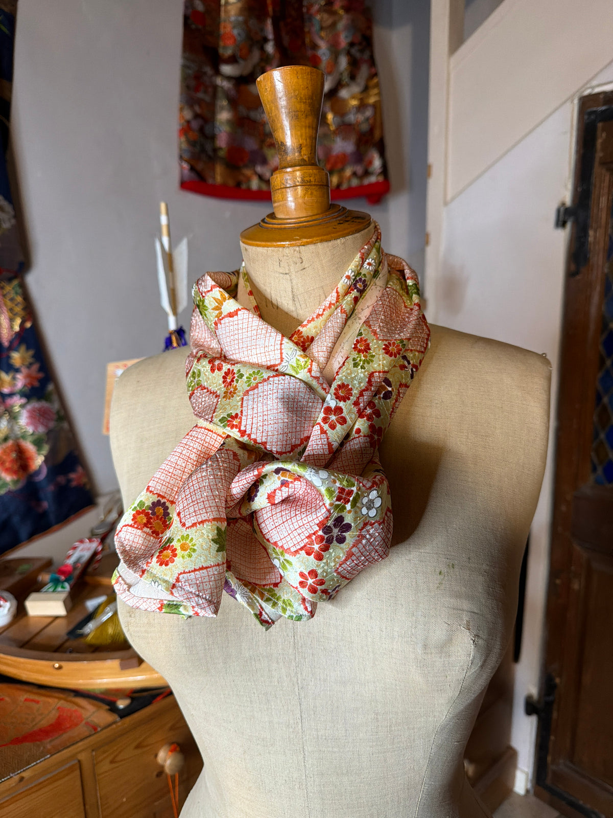 Foulard kimono japonais en soie