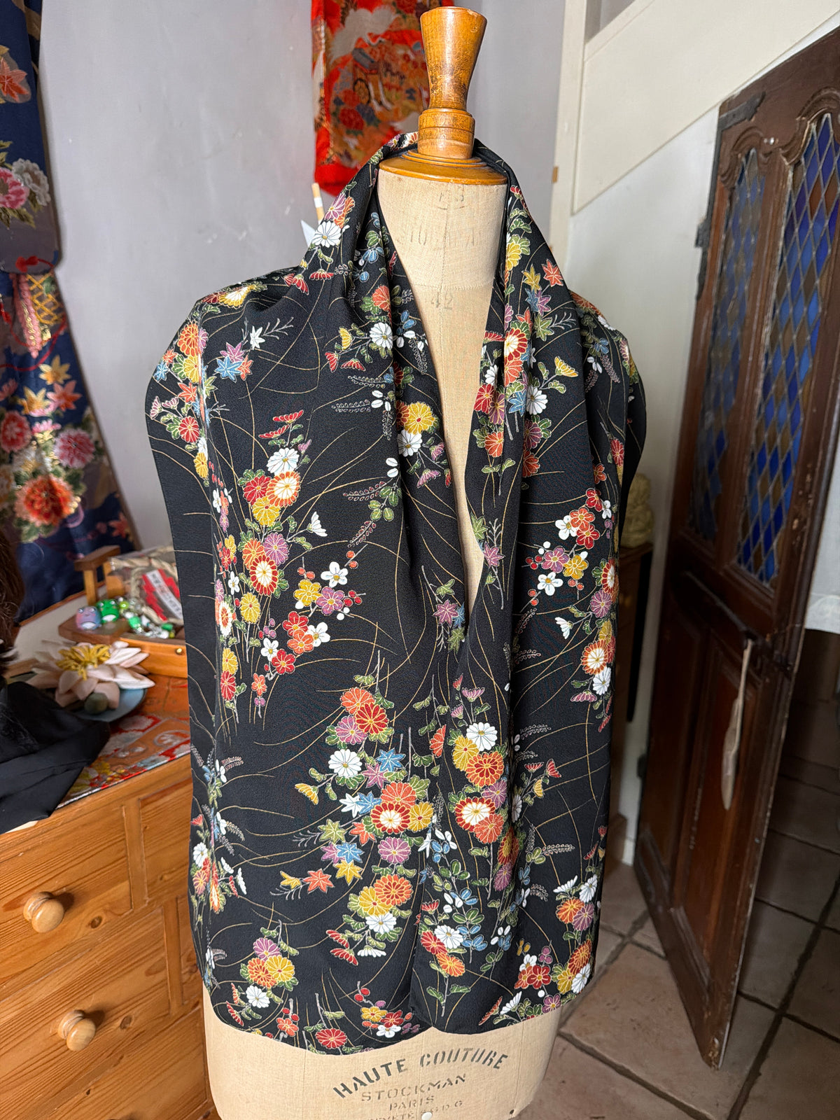 Foulard kimono japonais en soie Neuf