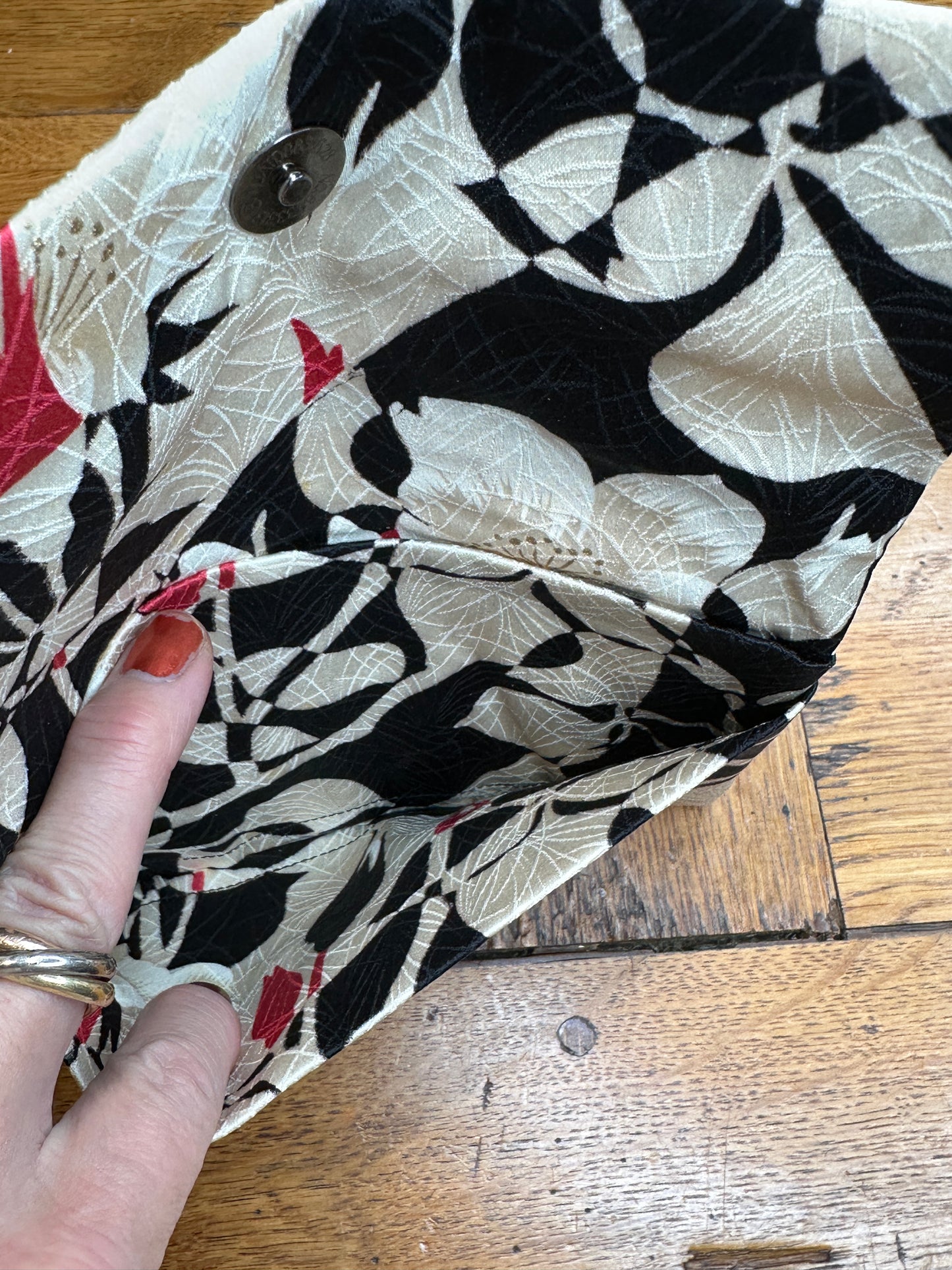 Pochette 2 compartiments kimono japonais en soie