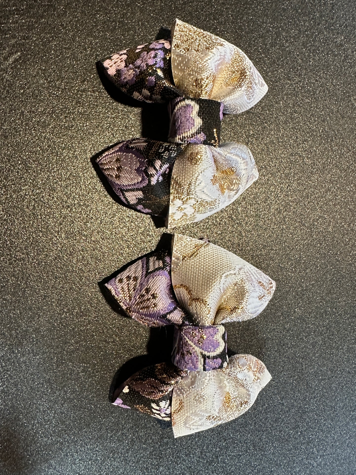 2 pinces à cheveux rubans kimono japonais