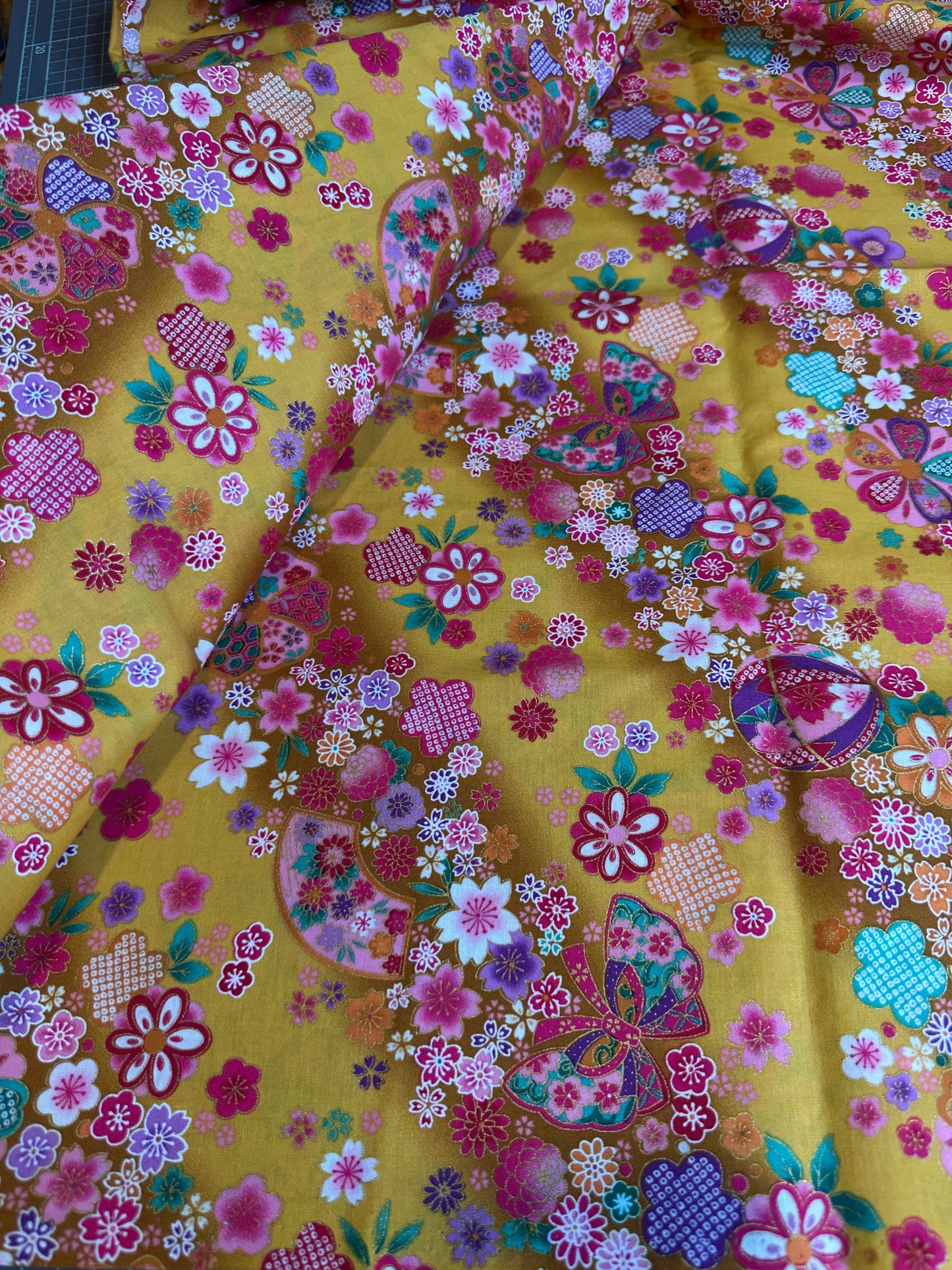 Coupon tissu japonais en coton