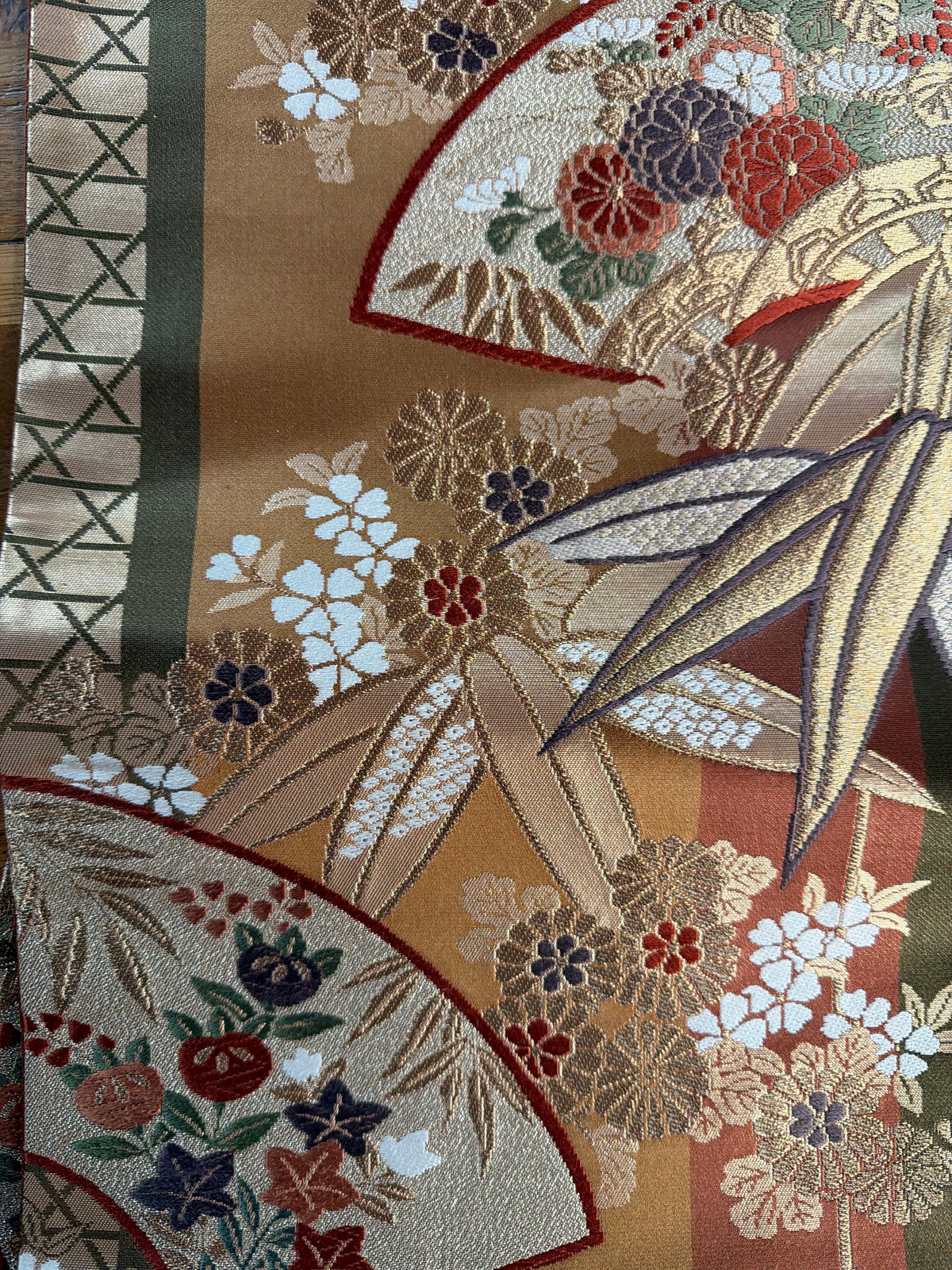 Chemin de table Obi en soie kimono japonais