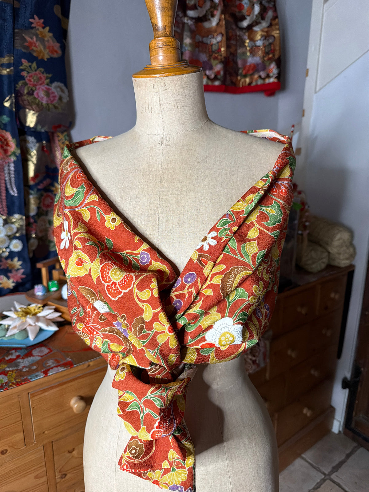 Top tunique 3 en 1 kimono japonais en soie