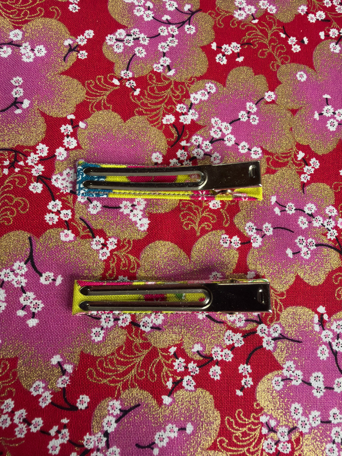 2 pinces pour les cheveux tissu japonais