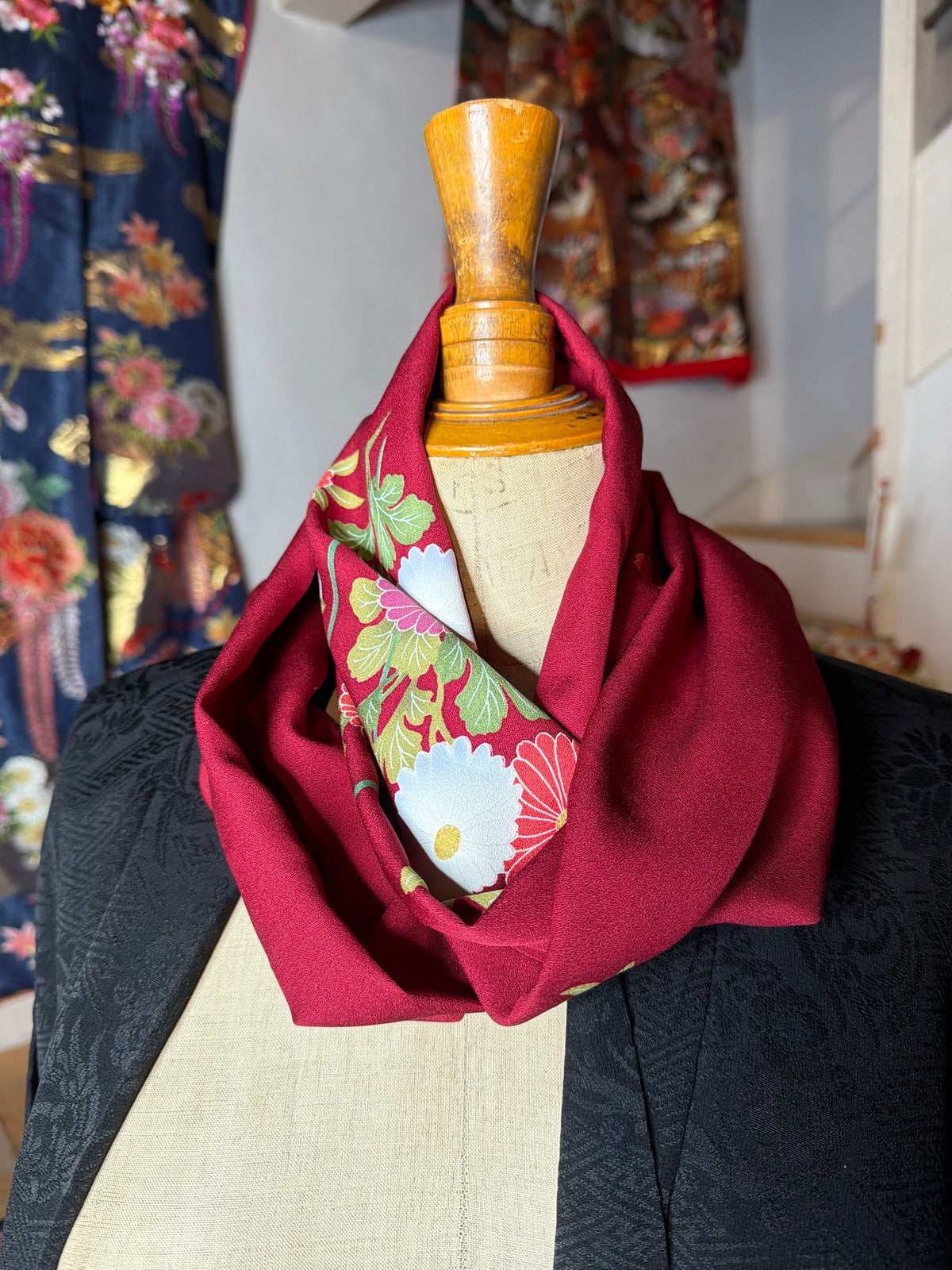Tour de cou Snood furisode kimono japonais en oie Neuf