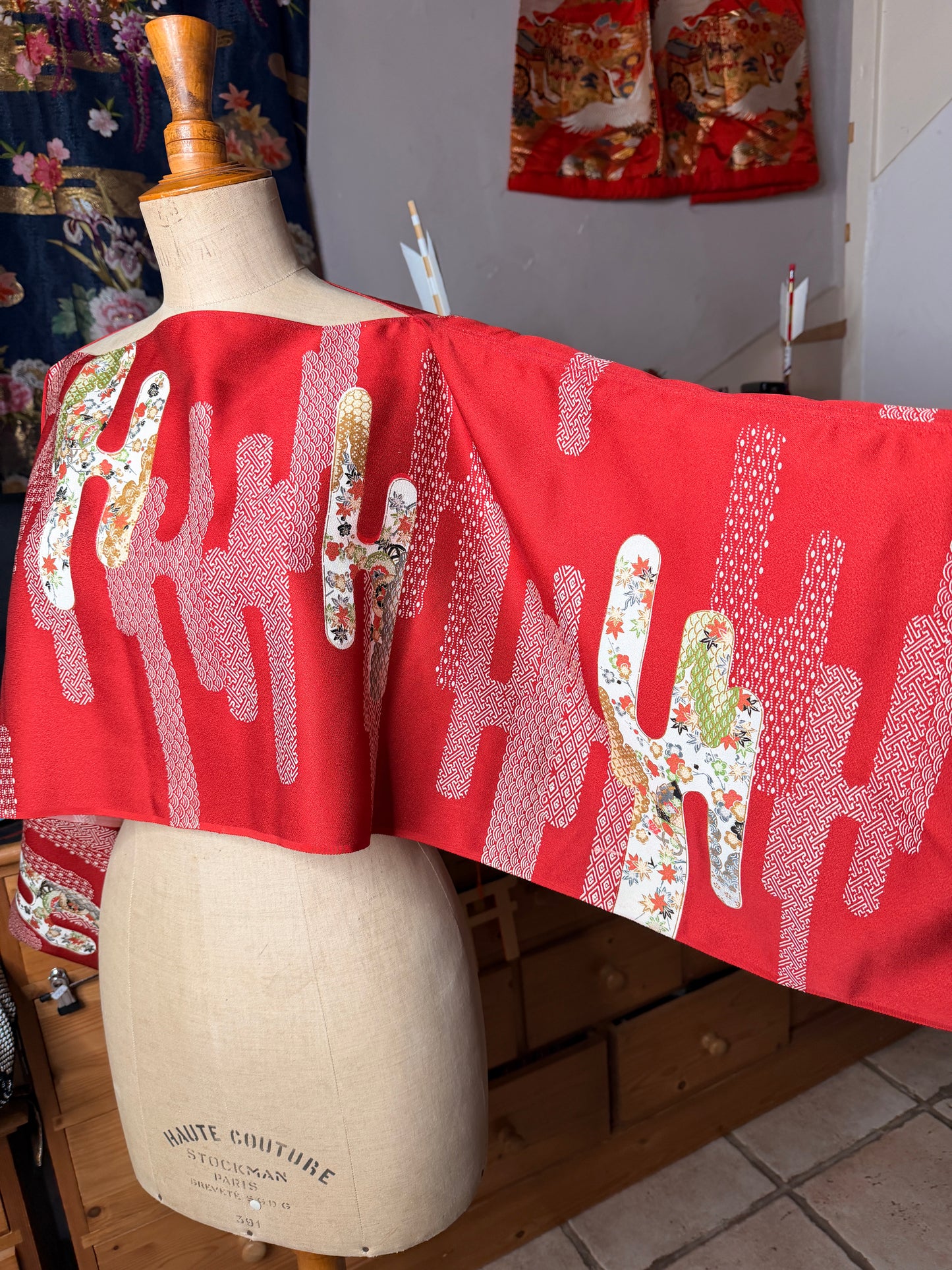 Top tunique 3 en 1 kimono japonais en soie