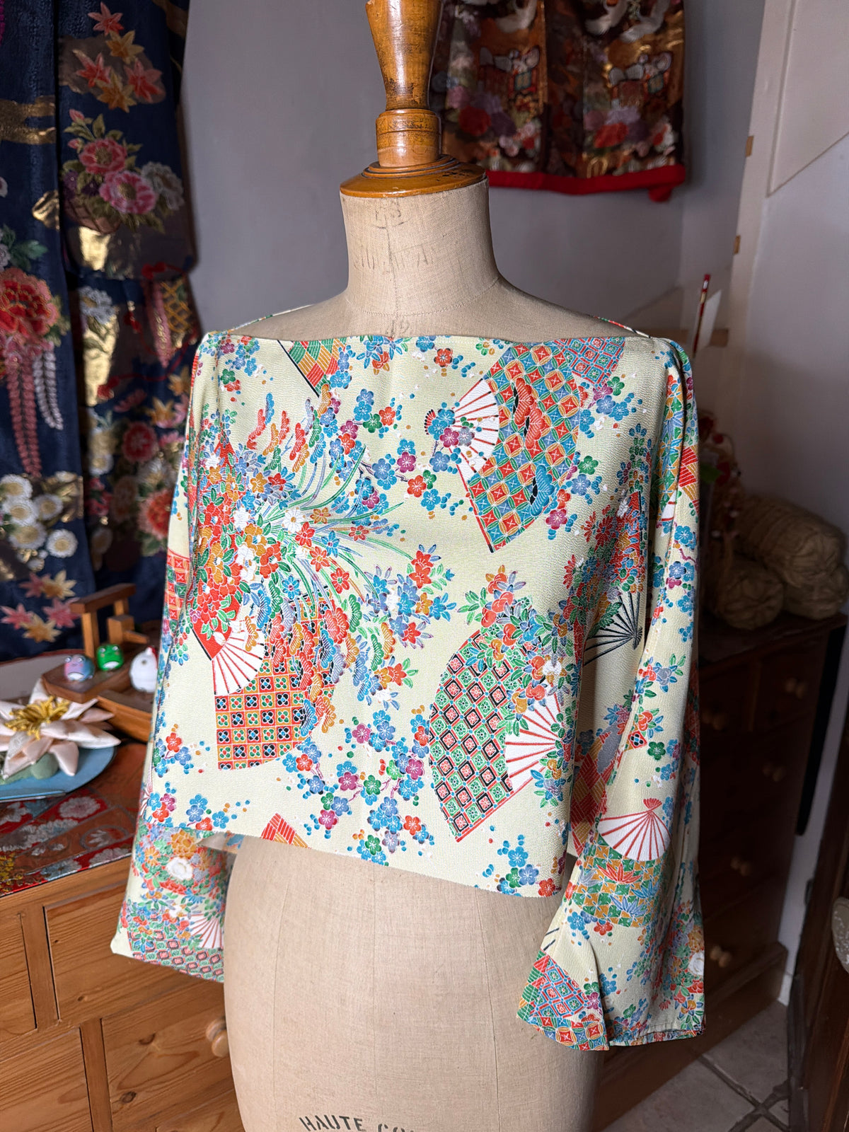 Top tunique 3 en 1 kimono japonais en soie