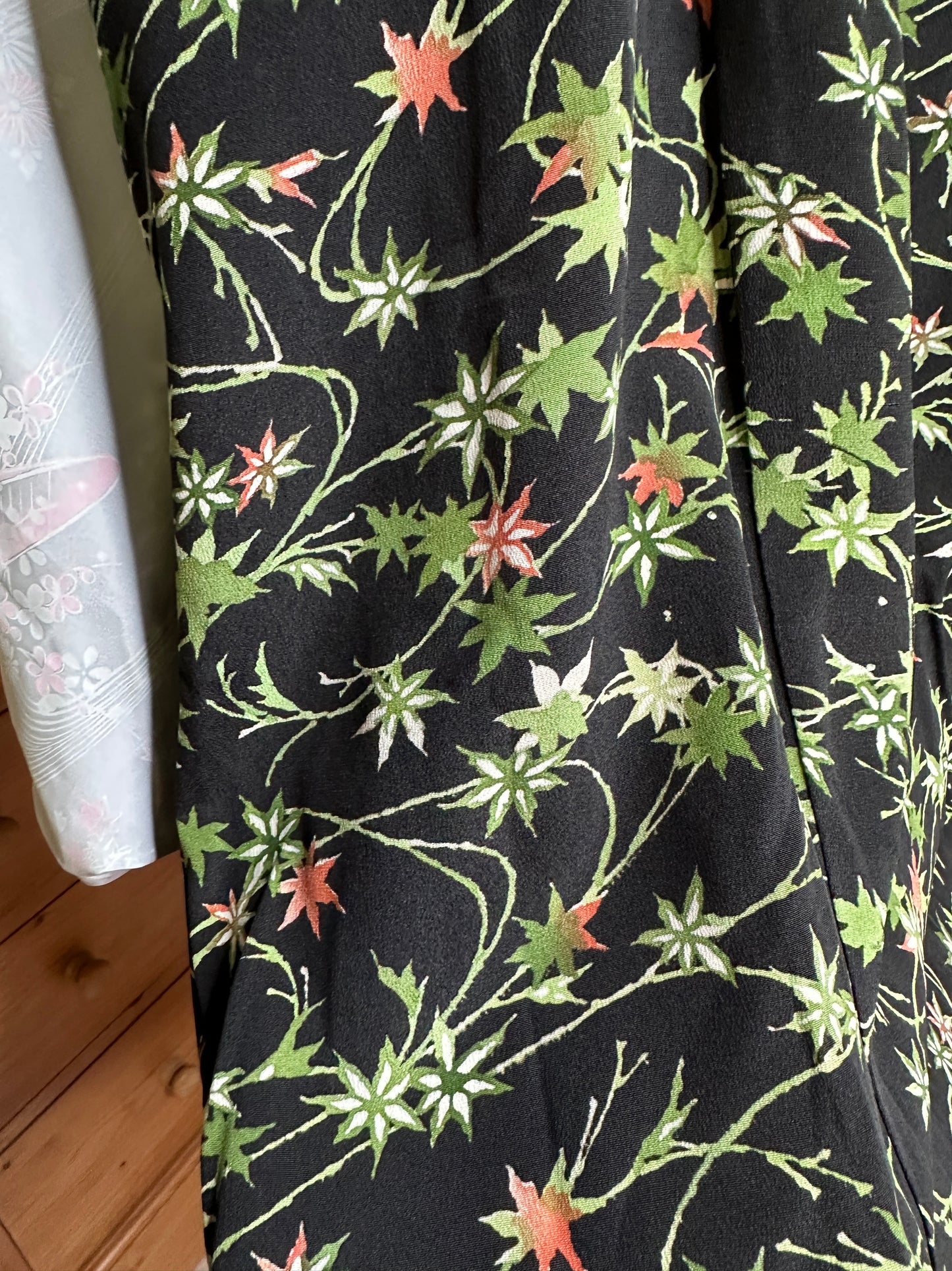 Haori feuilles d’érables japonais Neuf en soie