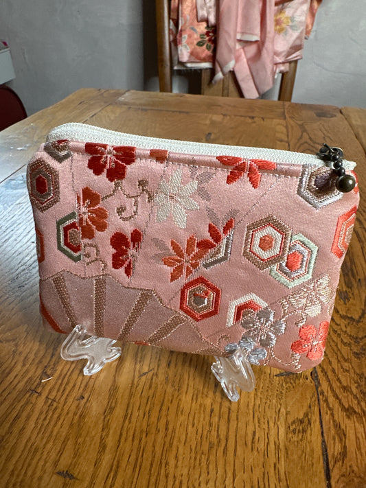 Mini pochette porte monnaie carte Obi japonais