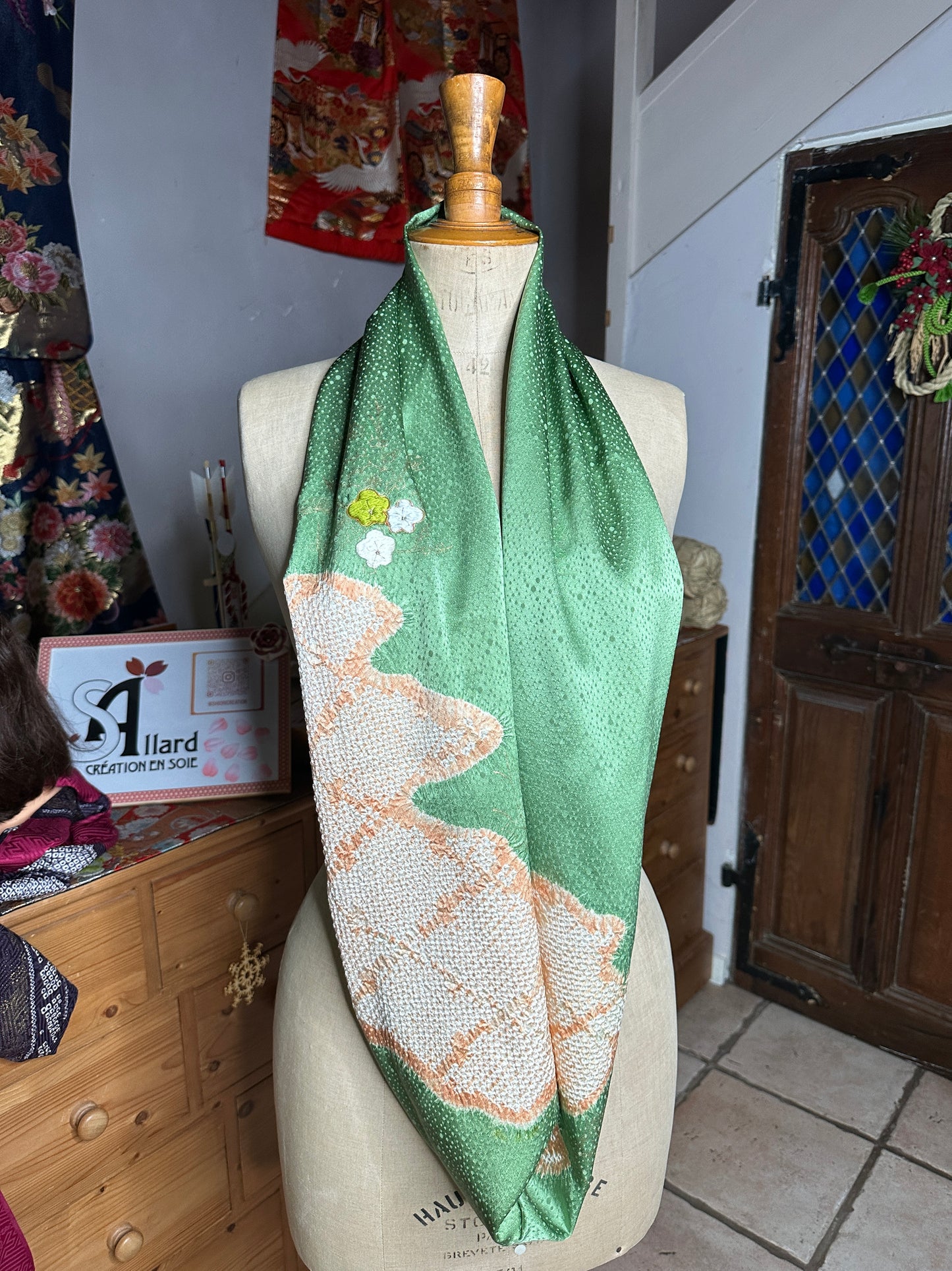 Snood tour de cou kimono Japonais en soie