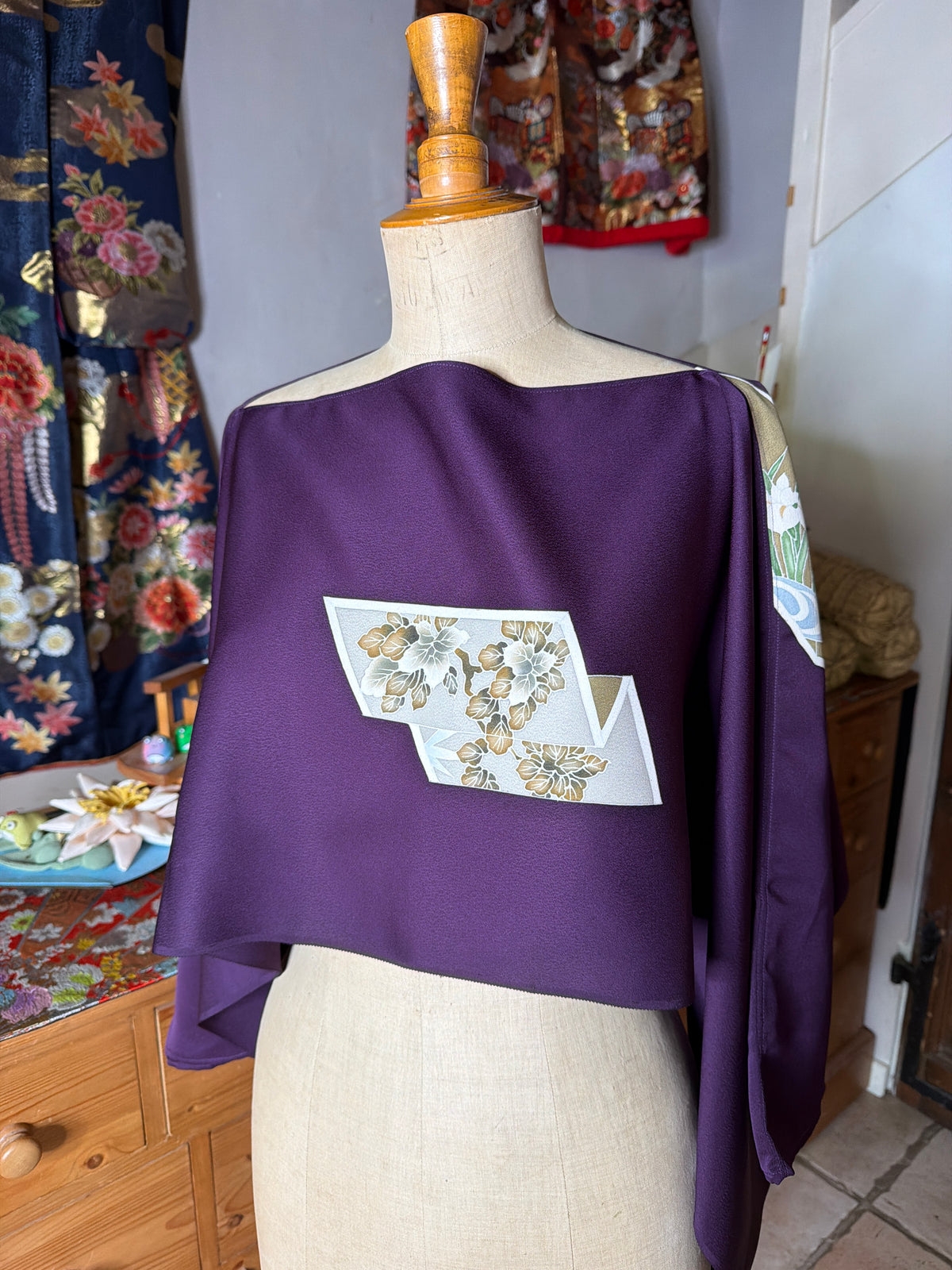 Top tunique 3 en 1 kimono japonais en soie