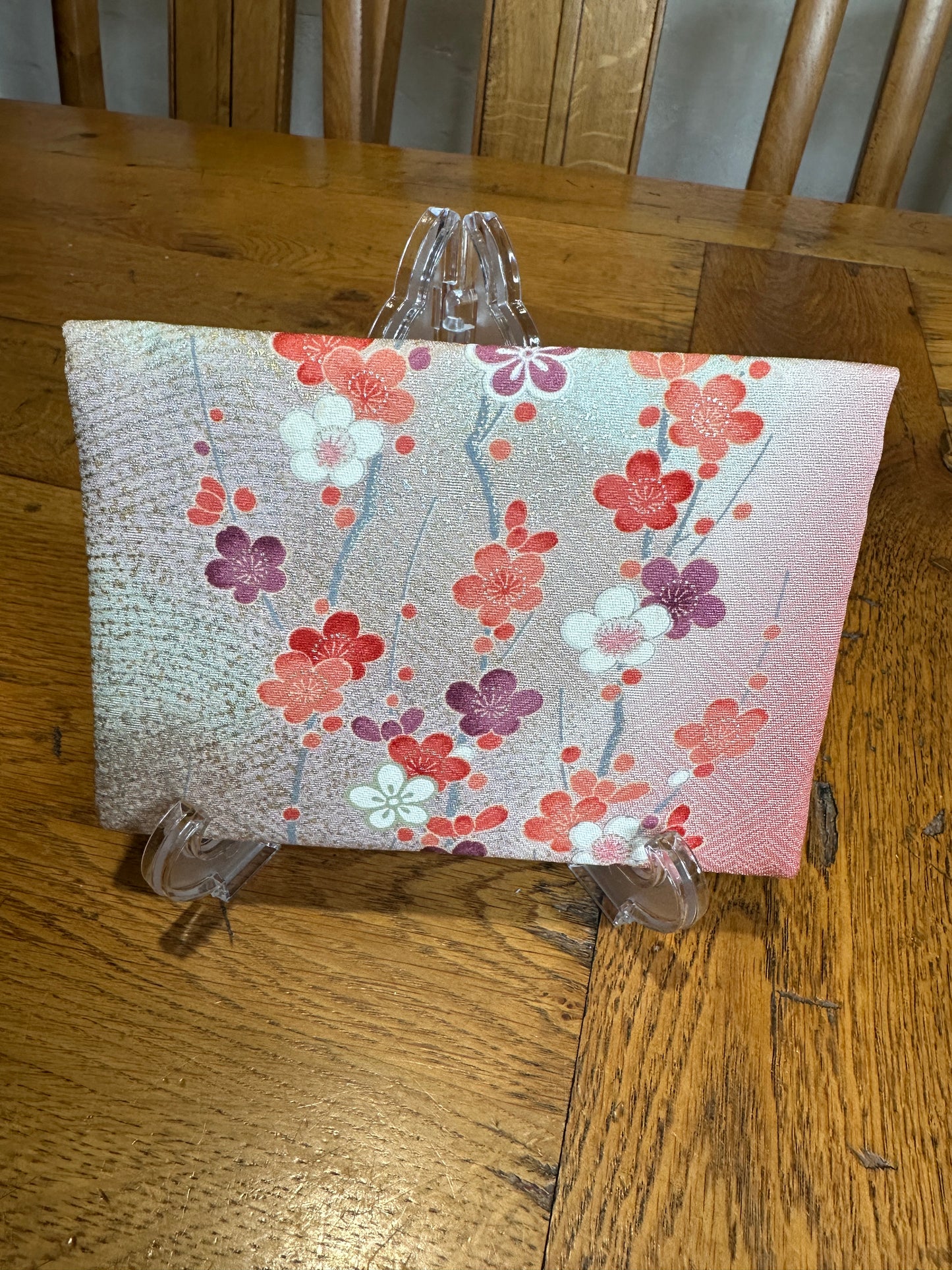 Pochette 2 compartiments kimono japonais en soie