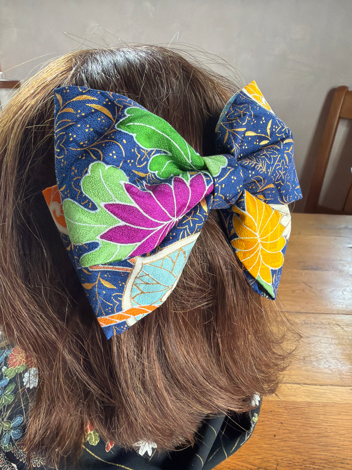 Barette japonaise kimono furisode en soie Neuf