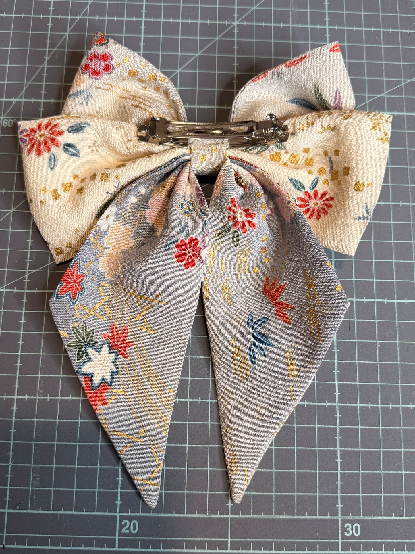 Barette japonaise kimono en soie