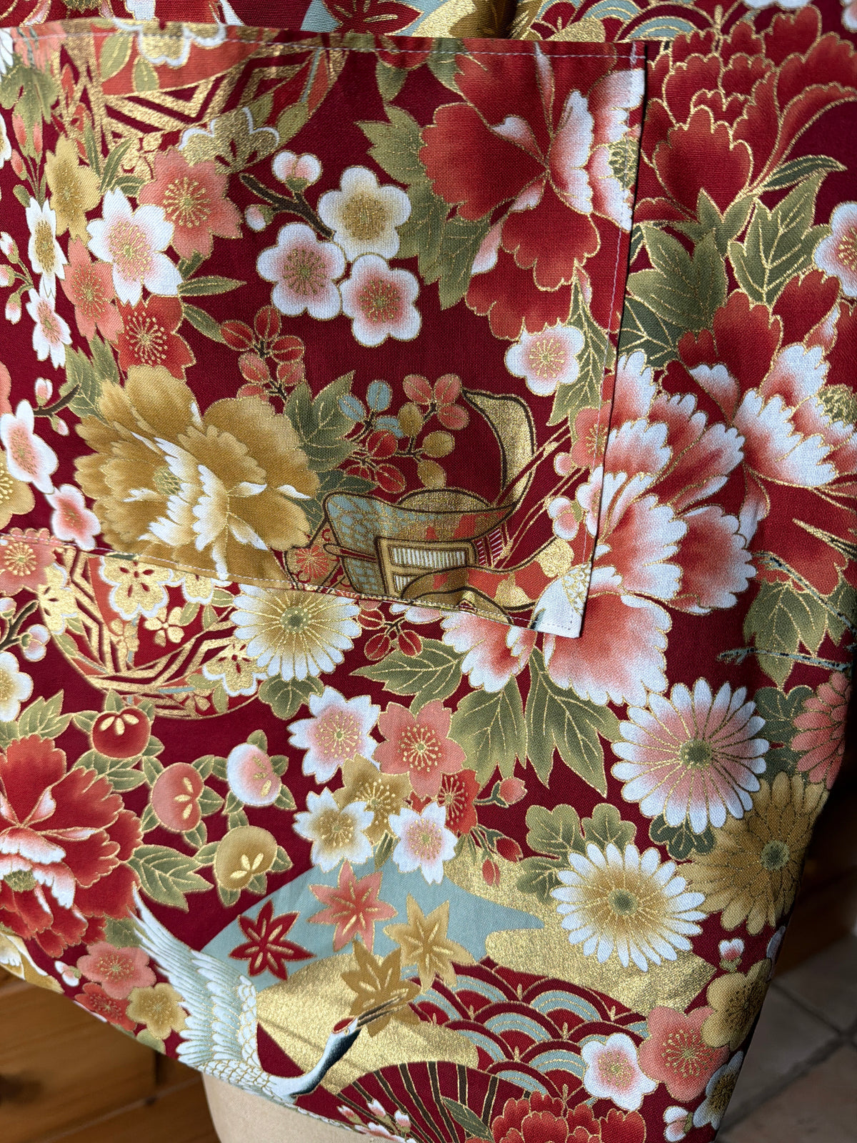 Tote bag reversible tissu en coton japonais