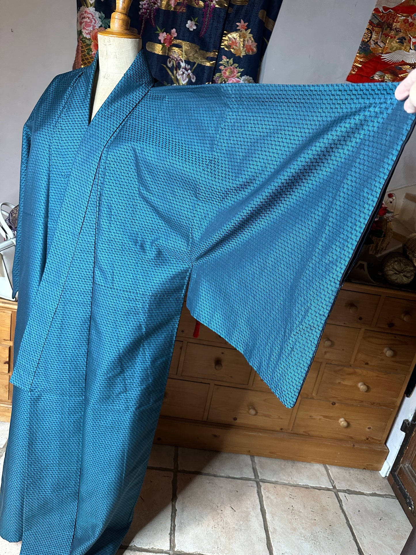 Kimono Homme japonais véritable soie Neuf