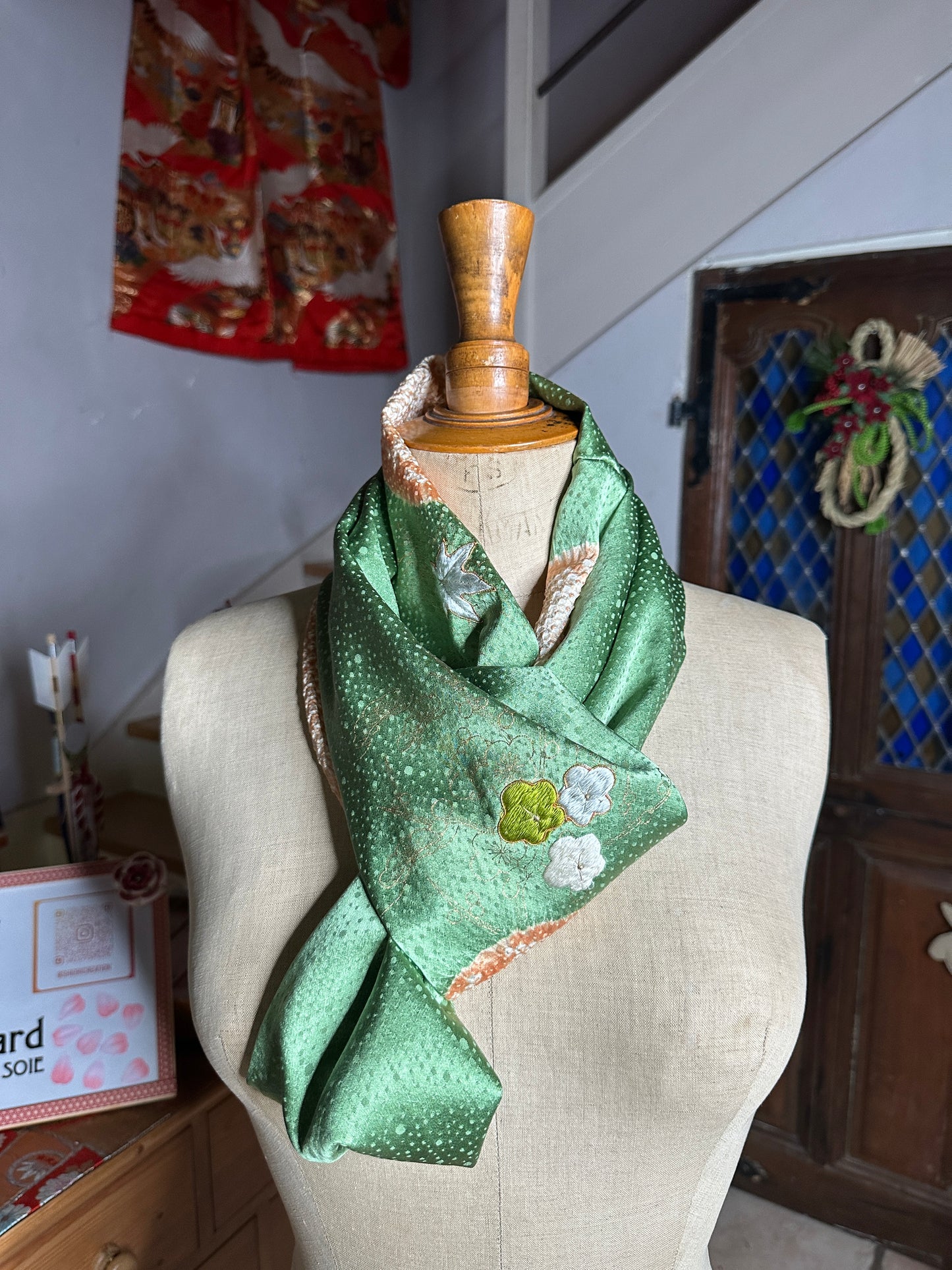 Snood tour de cou kimono Japonais en soie