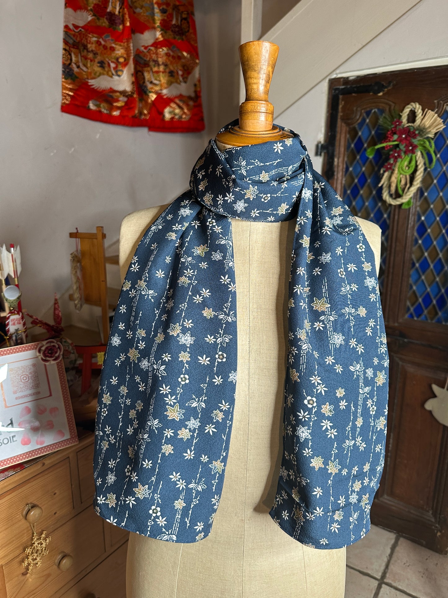 Foulard kimono japonais en soie