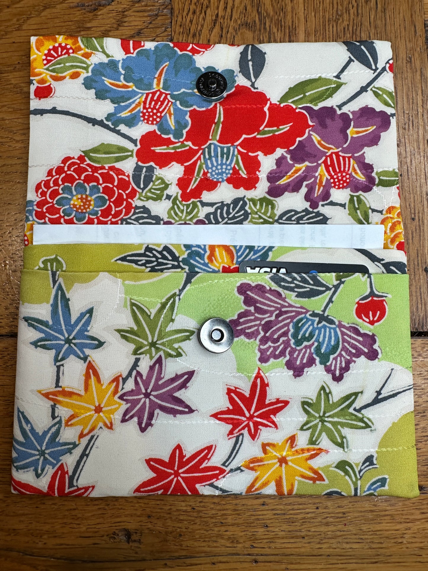 Pochette 2  compartiments kimono japonais en soie