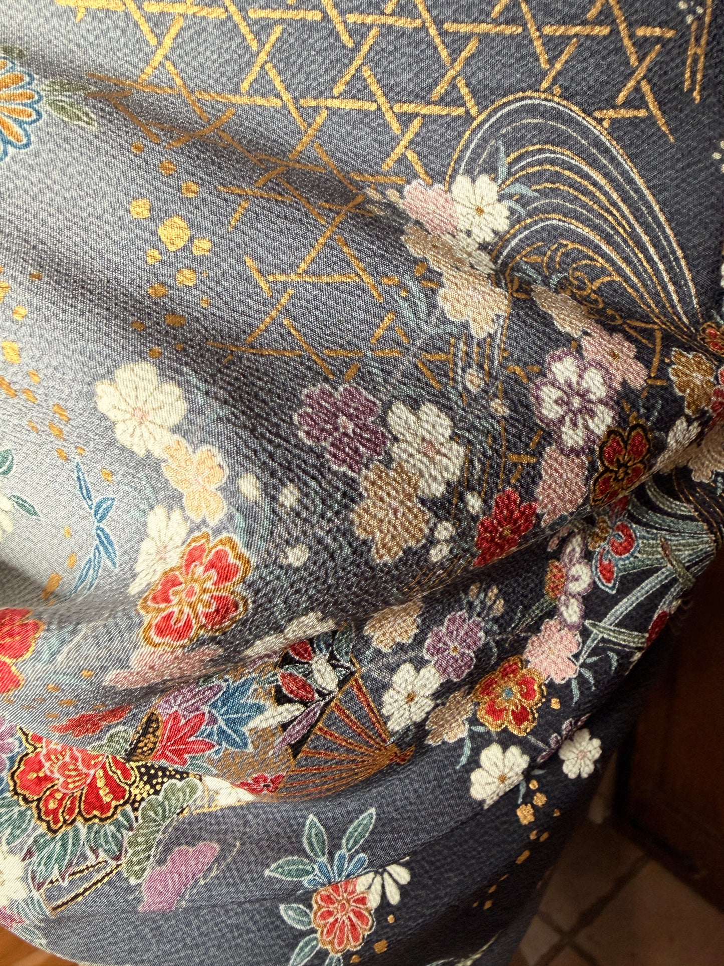 Top court tunique en kimono japonais en soie Neuf