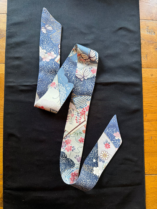 Foulard ruban kimono japonais en soie Neuf