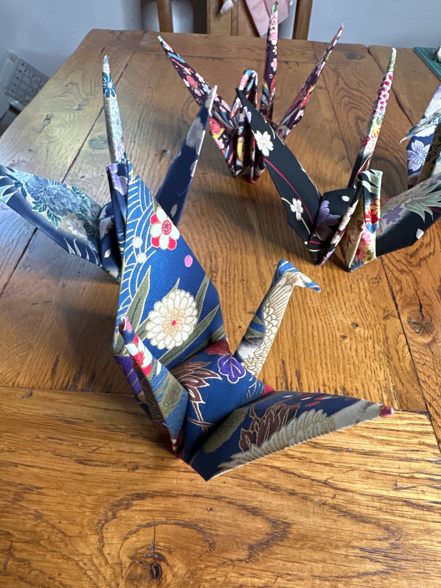 Grue oiseaux japonais en coton