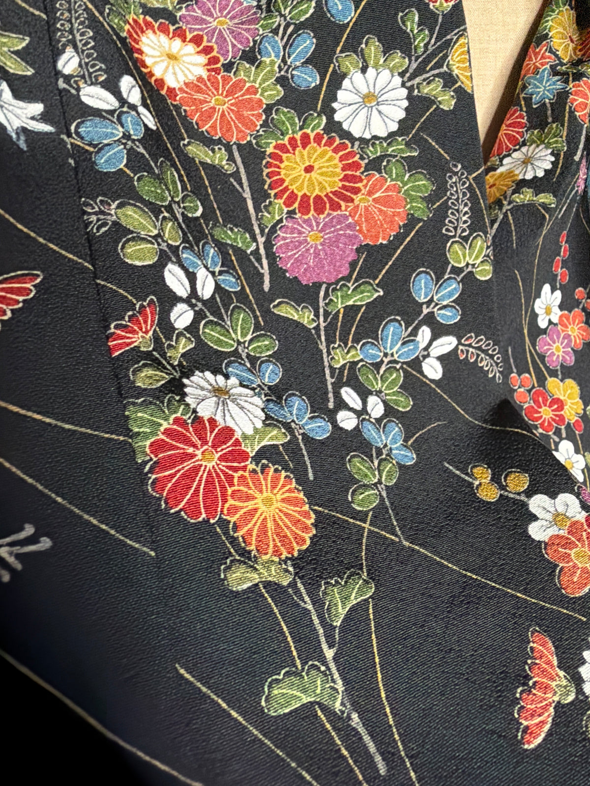 Tour de cou foulard kimono japonais en soie