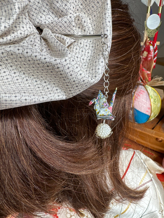 Kanzashi grue japonaise