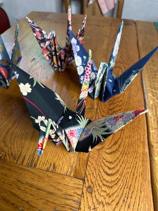 Grue oiseaux japonais en coton