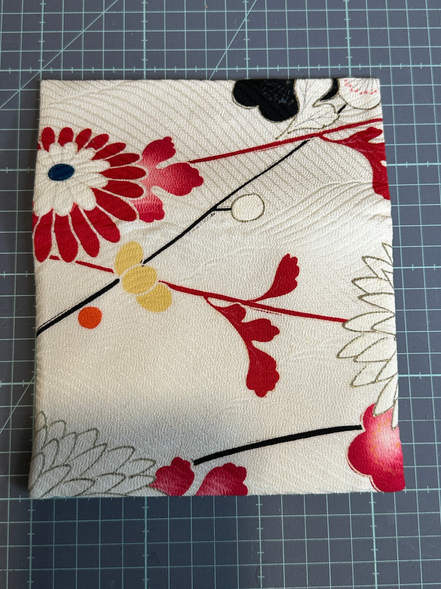 Pochette 2 compartiments kimono japonais en soie