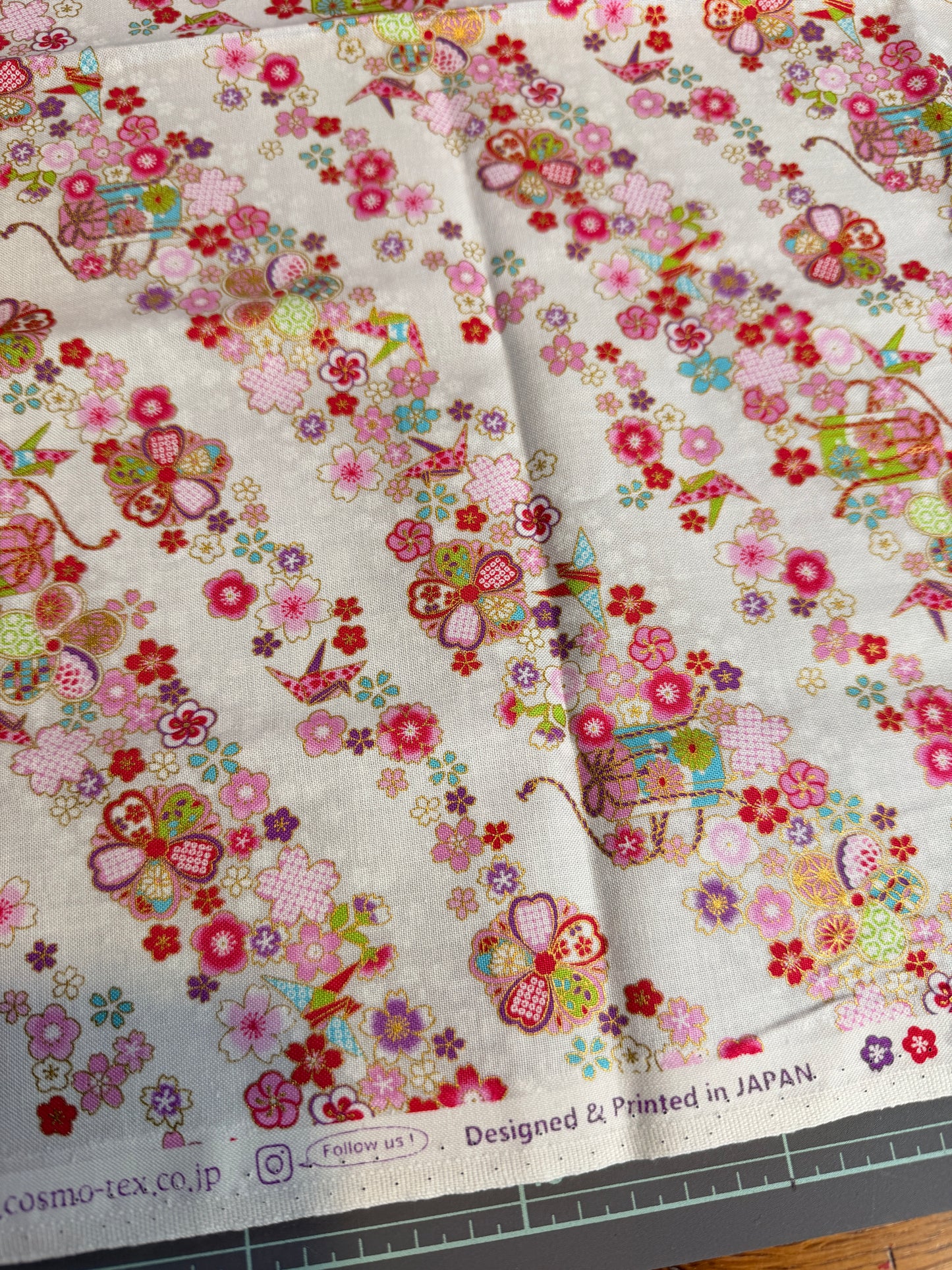 Coupon Tissu Japonais en coton 50cmx50cm