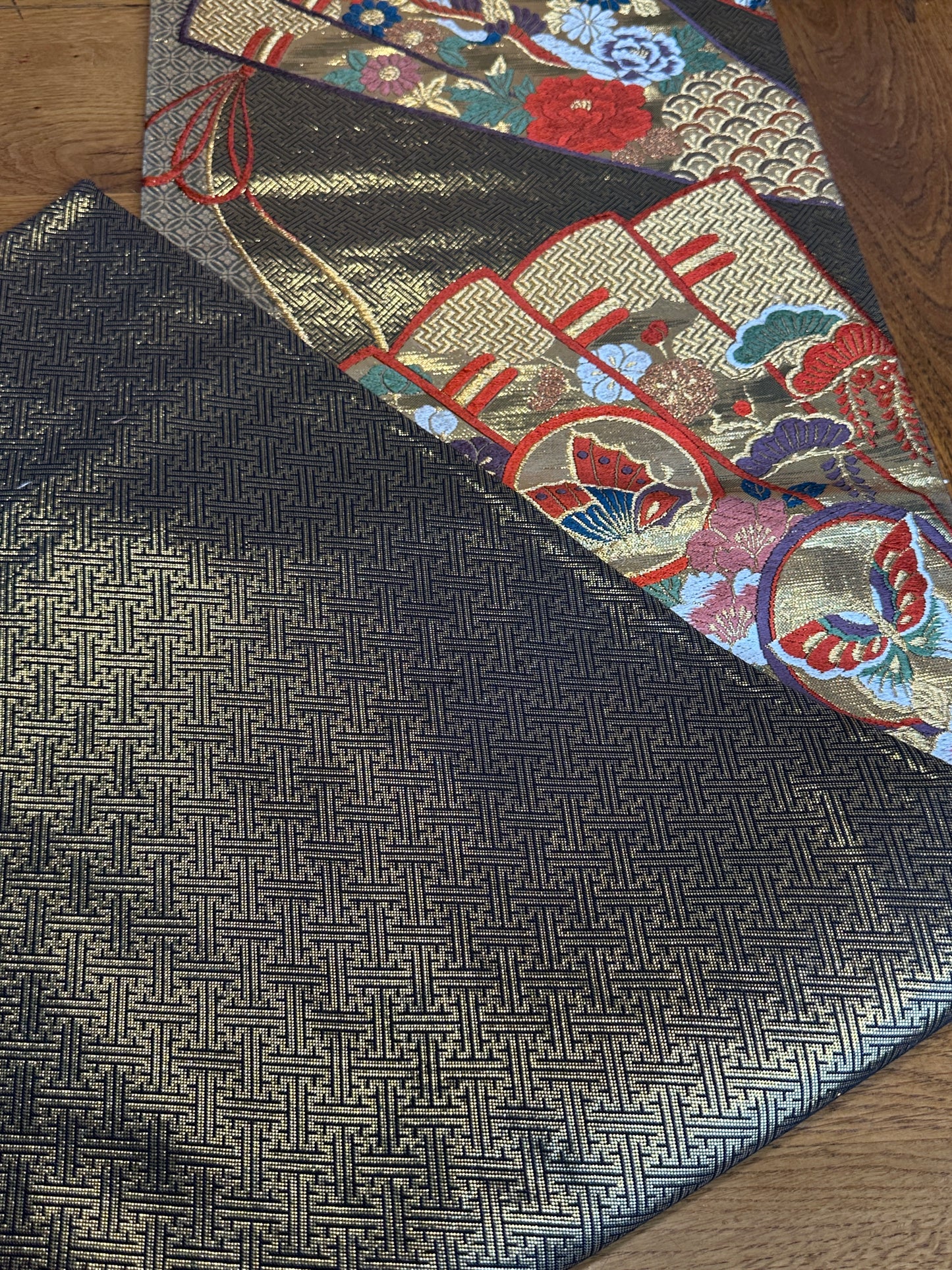 Chemin de table Obi en soie kimono japonais