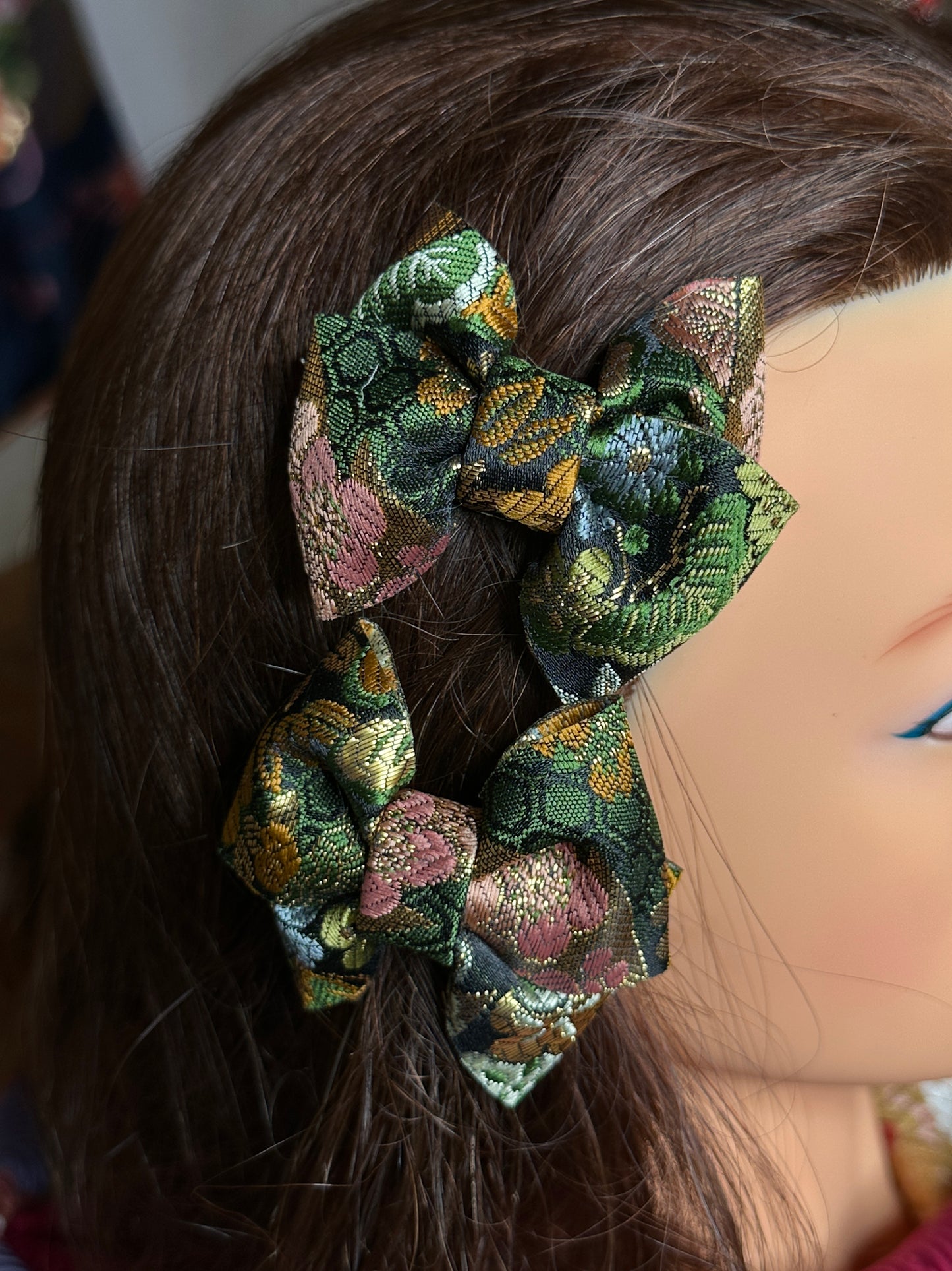 2 pinces à cheveux rubans japonais