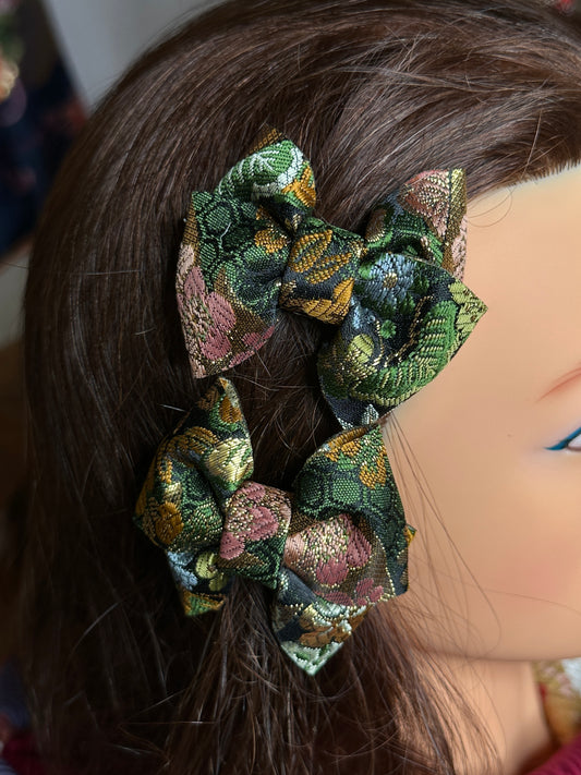 2 pinces à cheveux rubans japonais