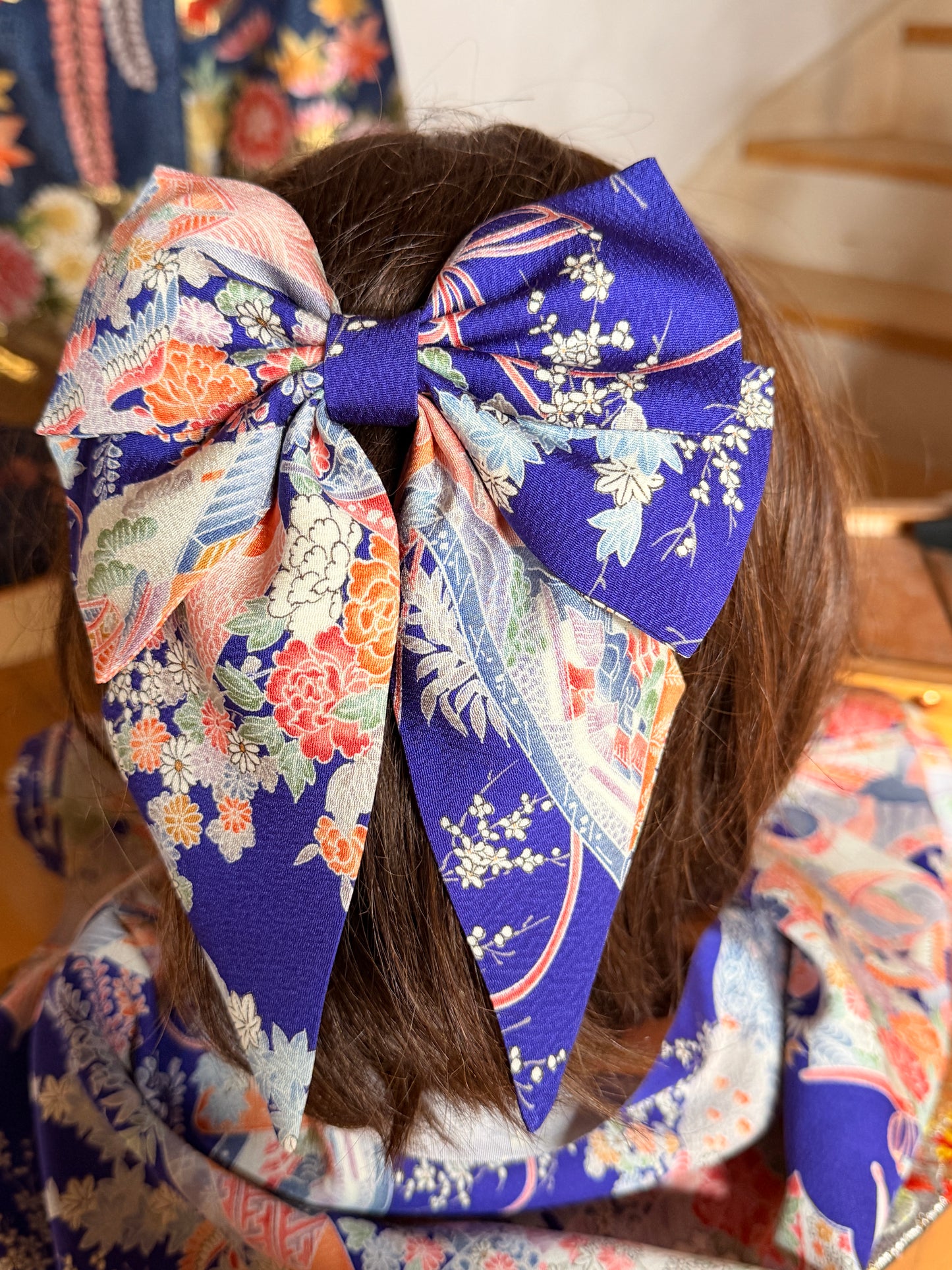 Barette japonaise kimono en soie