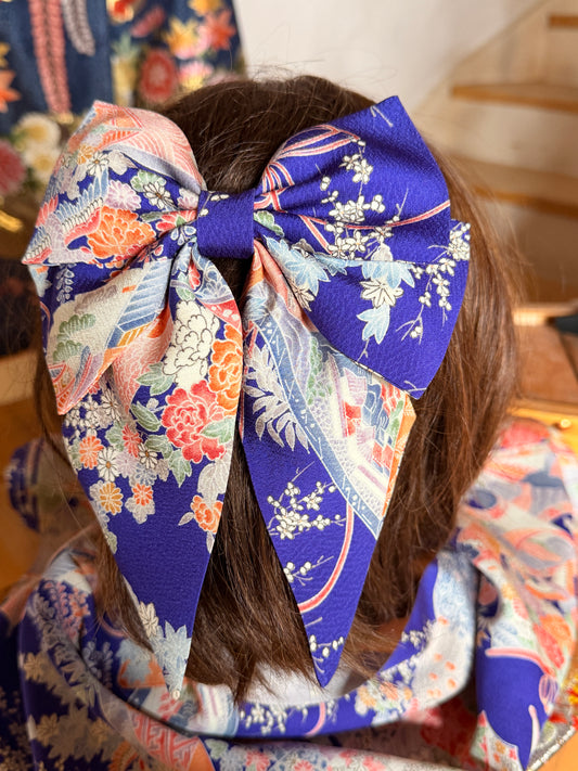 Barette japonaise kimono en soie