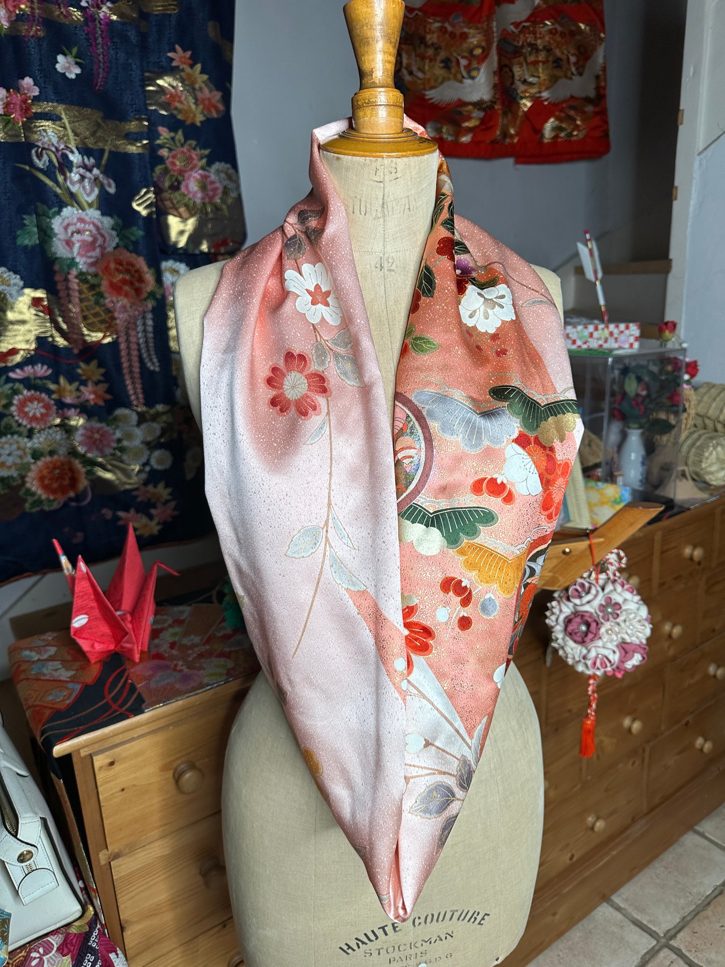 Snood tour de cou kimono japonais Furisode Neuf