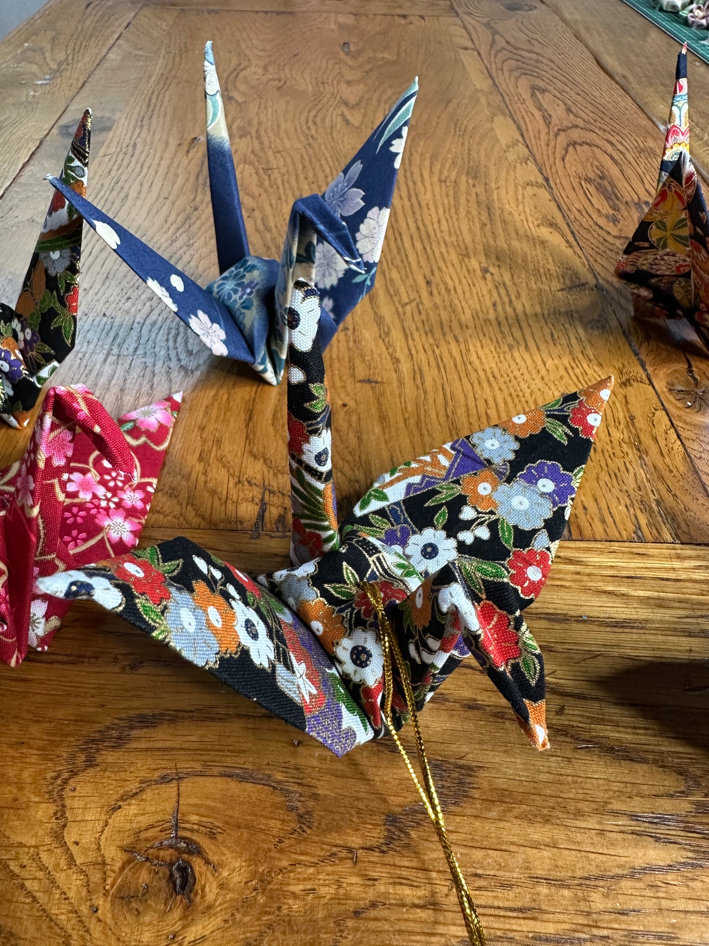 Grue oiseau japonais en coton