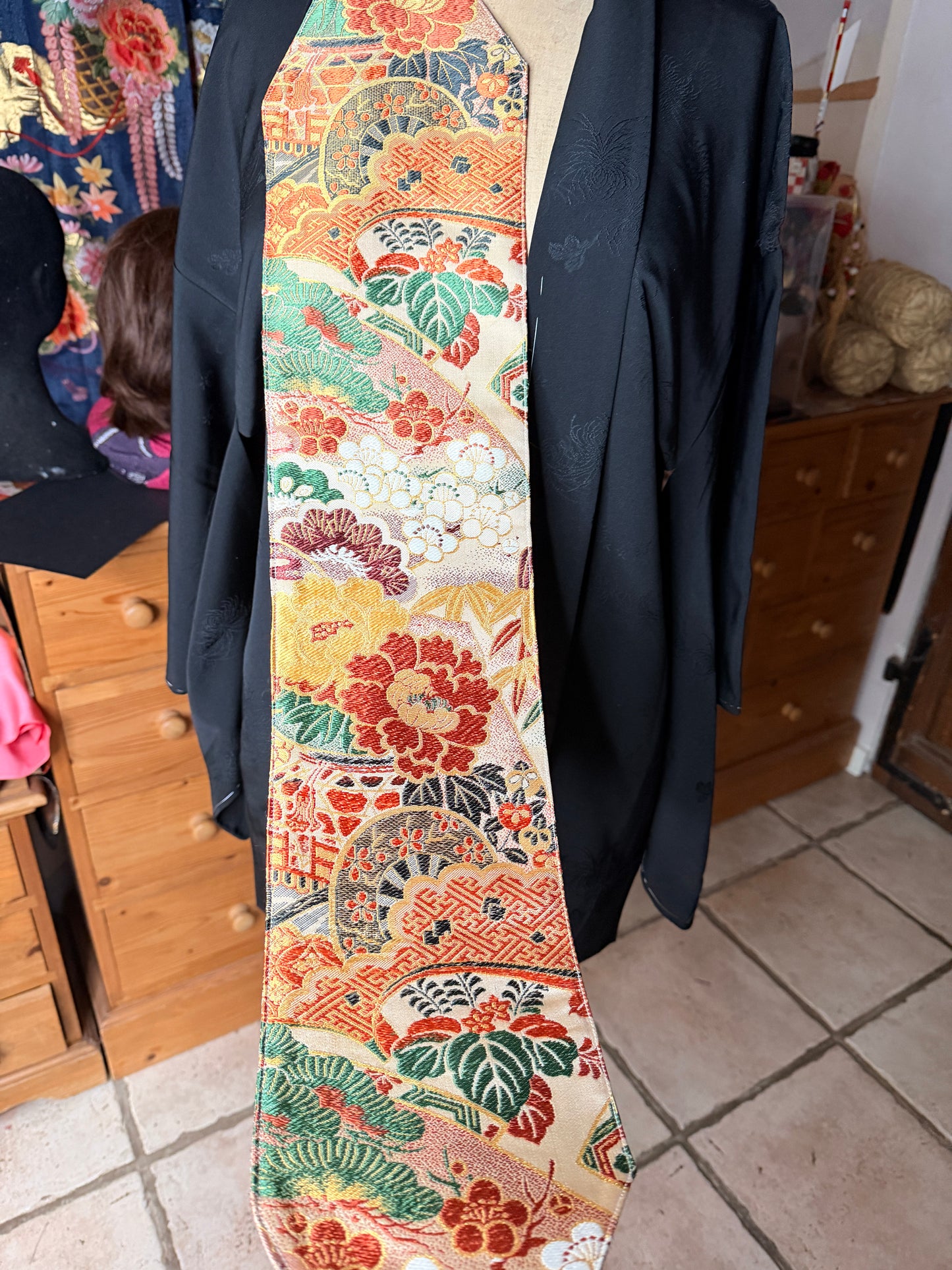 Ceinture Obi kimono japonais en soie