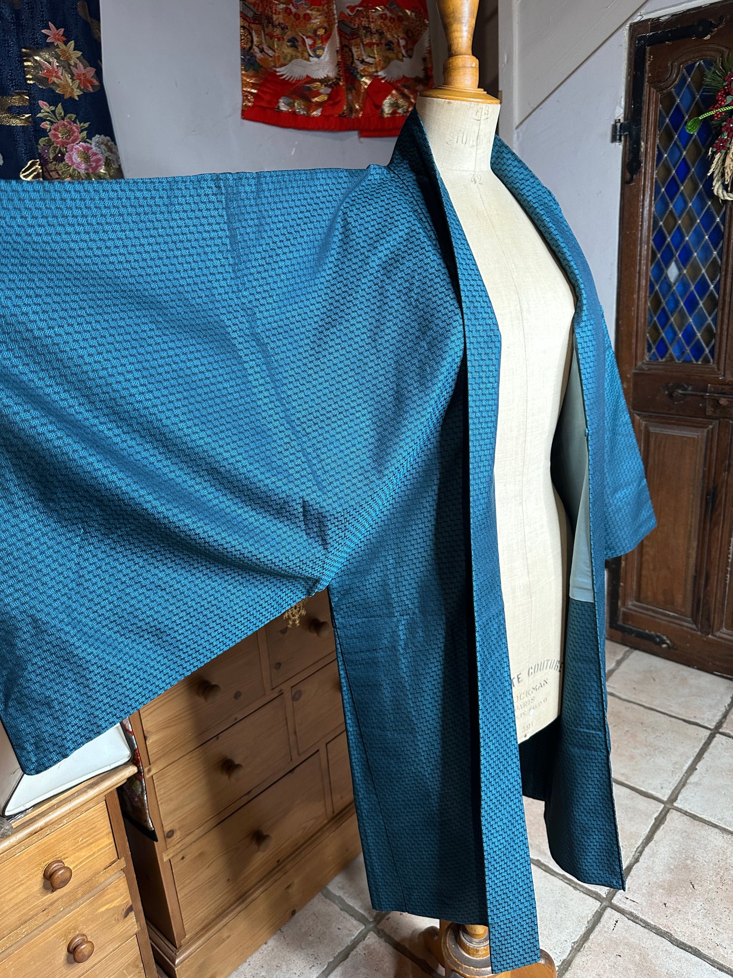 Haori Homme veste kimono japonais en soie Neuf