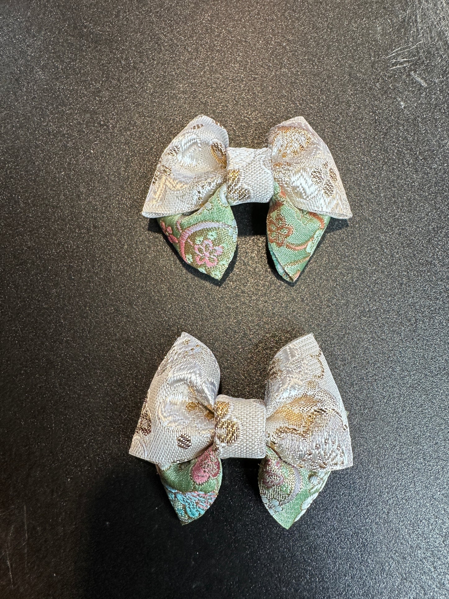 2 pinces à cheveux rubans japonais kimono