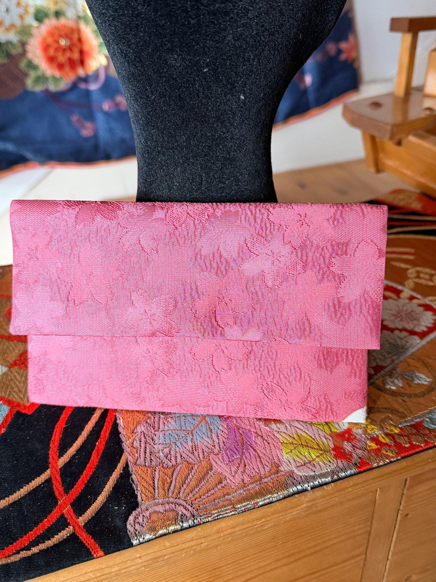 Pochette étui chéquier kimono japonais Furisode Neuf