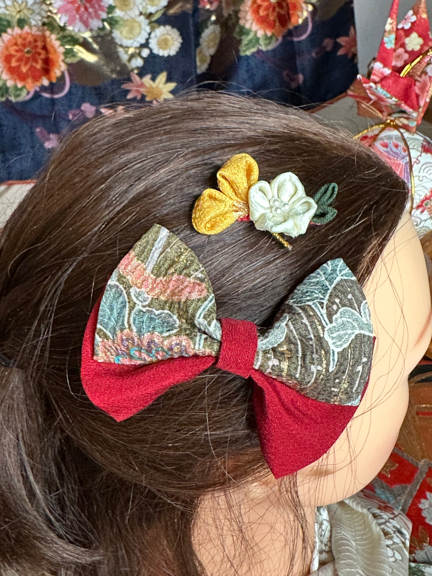 Pince à cheveux 2 en 1 kimono en soie