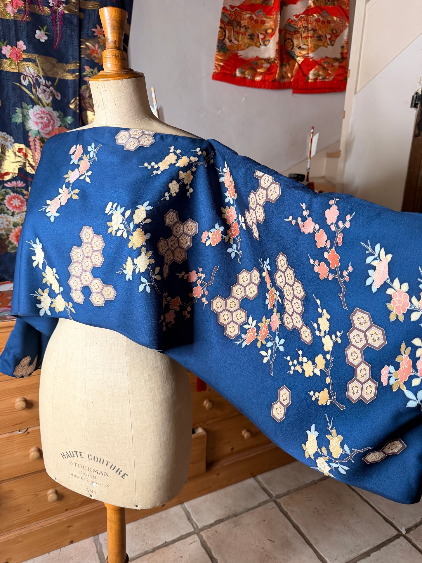 Cape tunique kimono japonais en soie Neuf