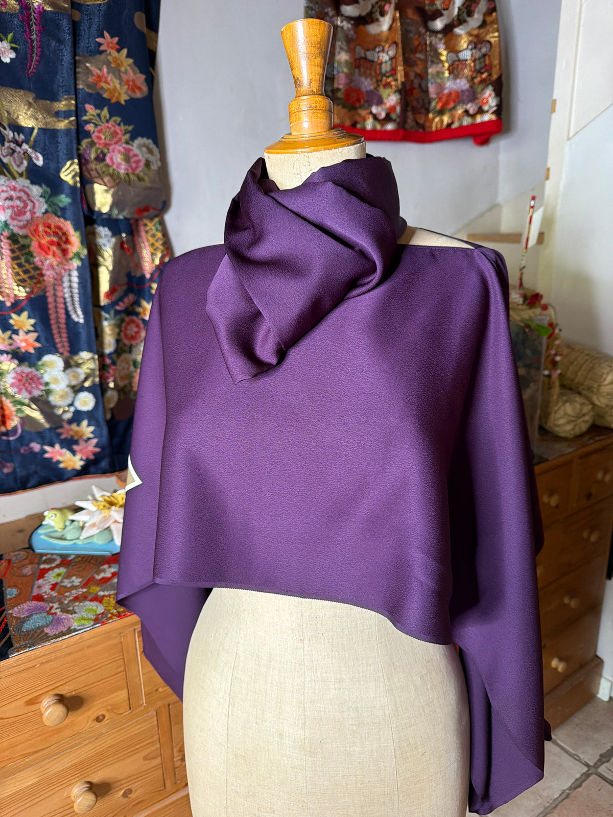 Top tunique 3 en 1 kimono japonais en soie