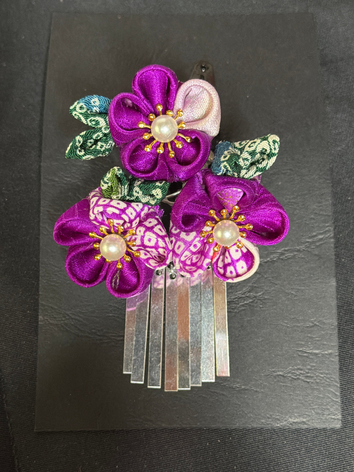 Kanzashi Barette Tsumamisaiku japonaise petit modèle