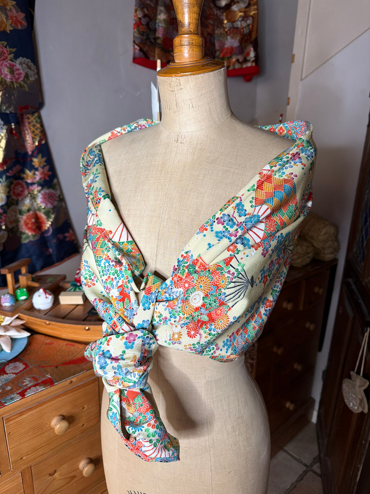 Top tunique 3 en 1 kimono japonais en soie