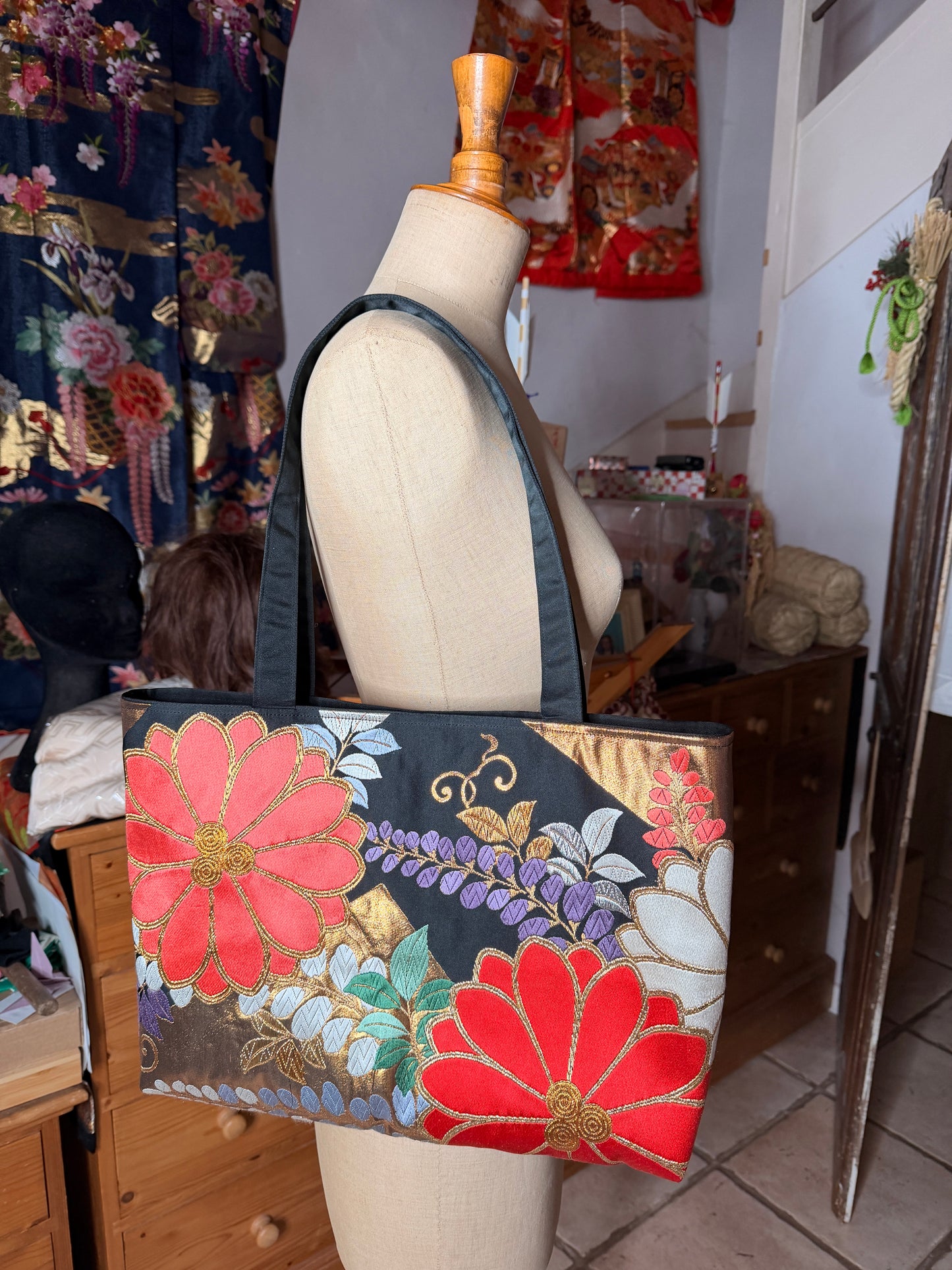 Sac Obi japonais en soie